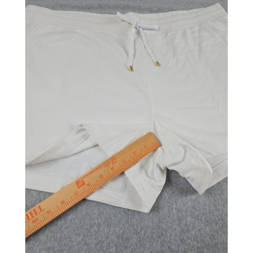 Polo Ralph Lauren Women Size 3X Fleece‎ Shorts White Stretch Summer NWT